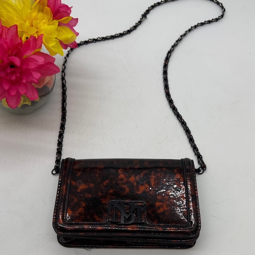 Badgley Mischka Elegant Brown Chain small crossbody Bag MCB8376G